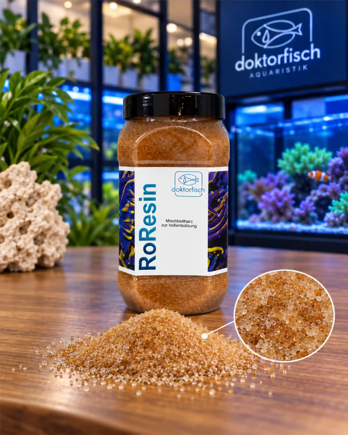 doktorfisch RoResin Mischbettharz zur Vollentsalzung – 1 l