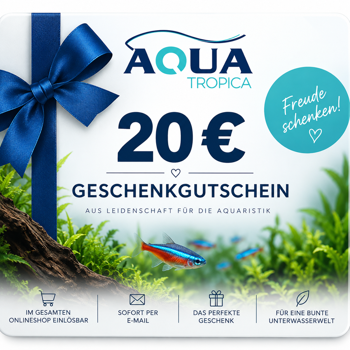 20 € AQUA TROPICA Geschenkgutschein für Aquaristik-Fans