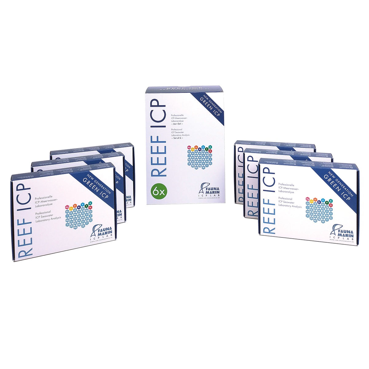 Fauna Marin Reef ICP Test 6er Pack für Meerwasseraquarien