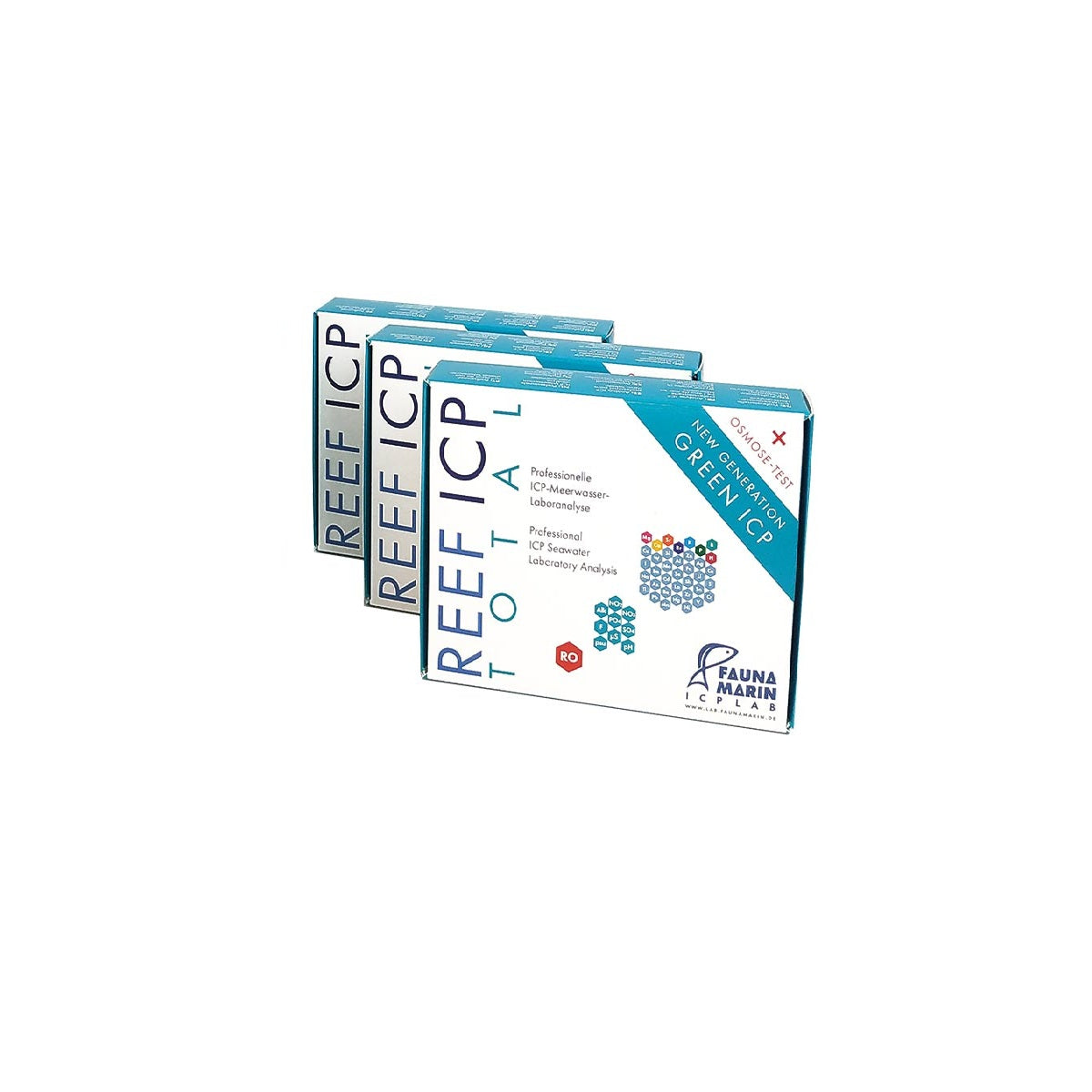 Fauna Marin Reef ICP Test Total & Osmose Test (RO) – 3er Pack