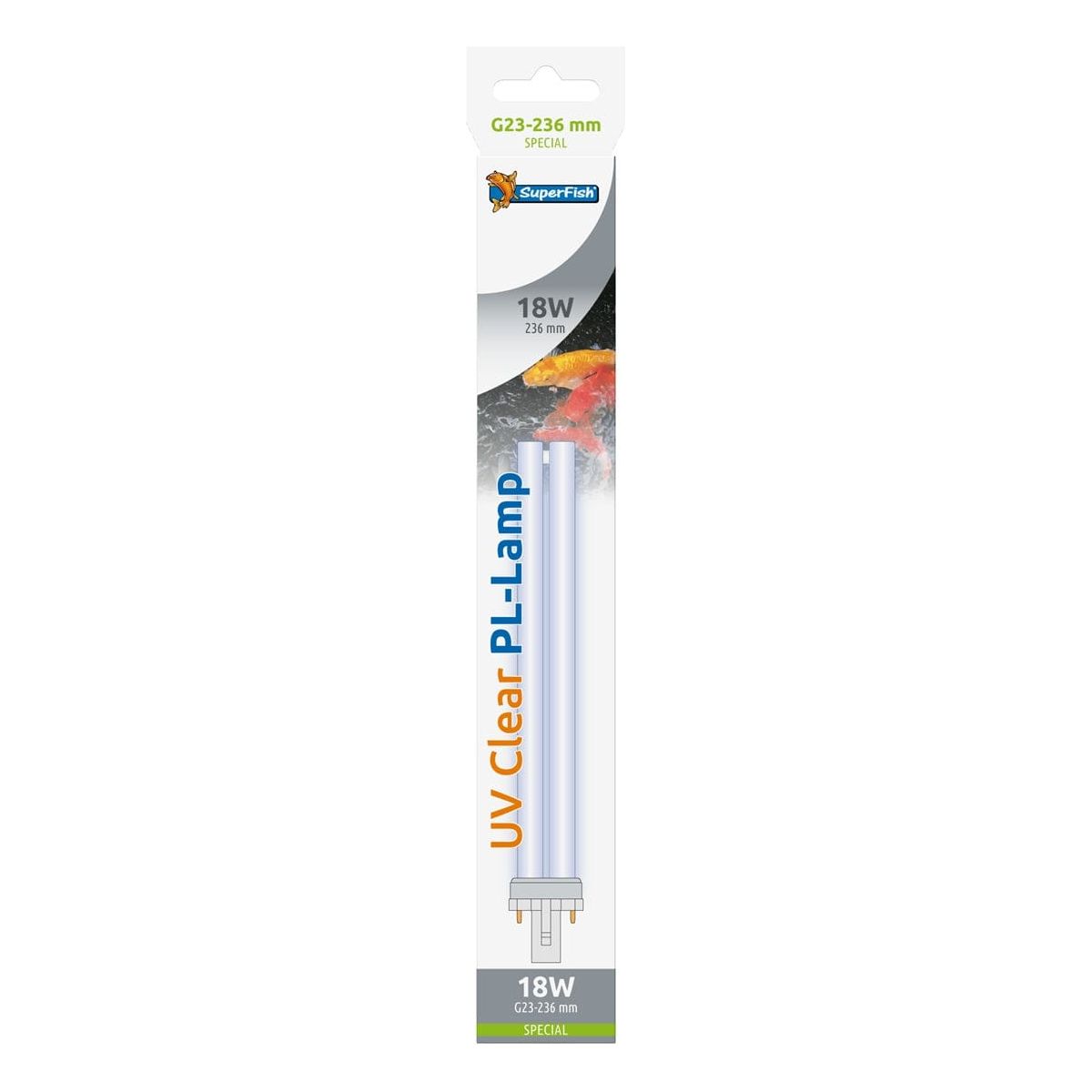SuperFish UV PL Ersatzlampe 18 W G23 – 236 mm Special